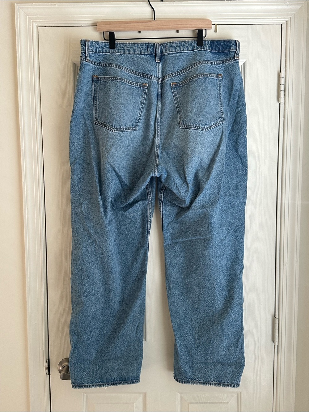 Abercrombie & Fitch Light Blue Loose Fit Jeans High Rise Curve Love - Picture 2 of 3